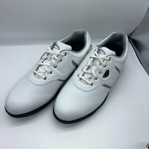 Callaway Golf Men's C-Tech Saddle Golf Shoes spikes sz 11 white silver Chev 18